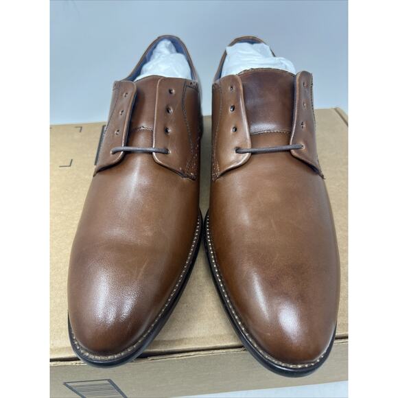 Johnston & Murphy Stockton Plain Toe Shoes US 10 M Brown Dress Lace-Up Shoe NEW main image 7